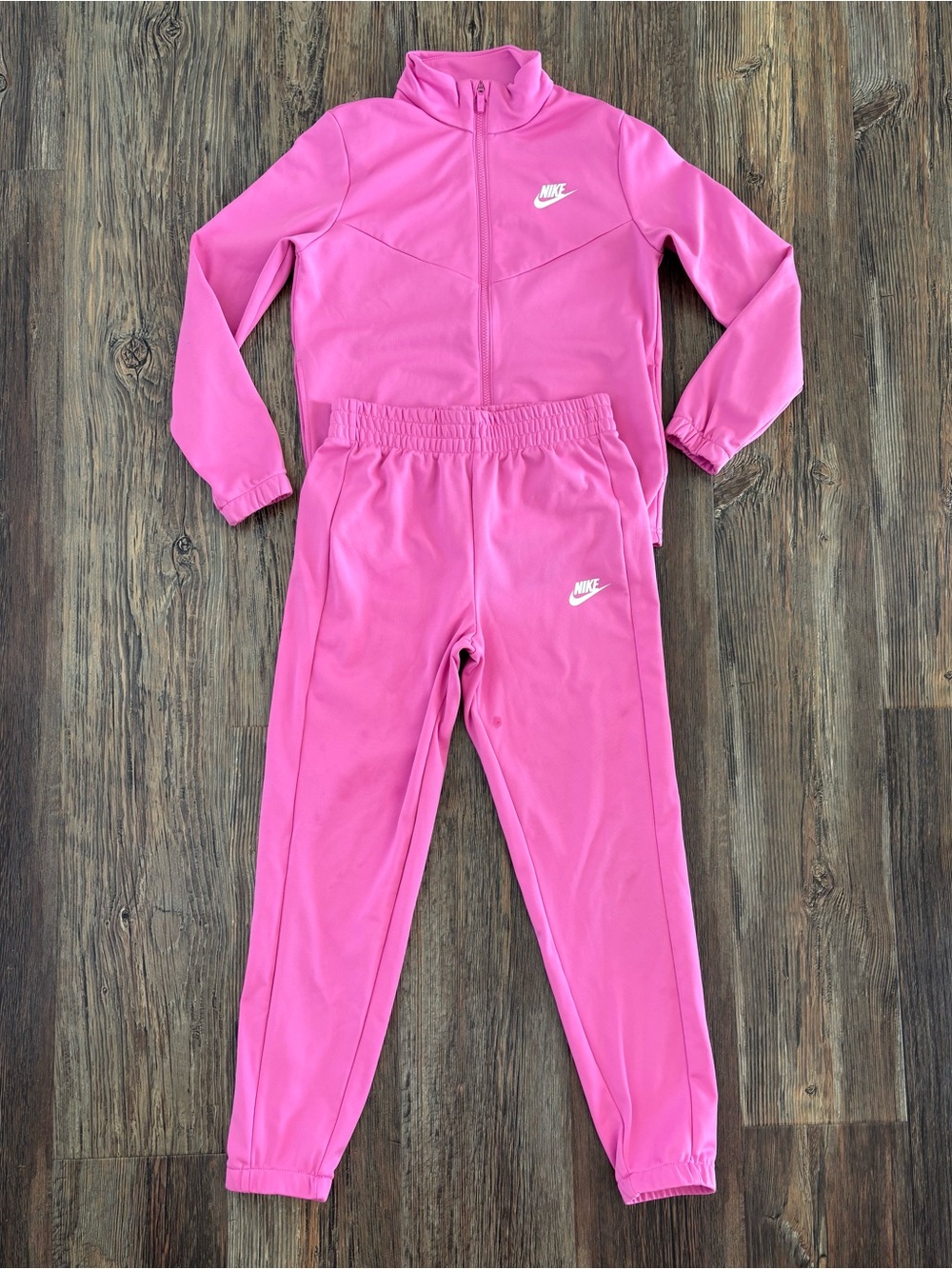 FLAWS* Nike Sportswear Big Kids Large Dri-Fit Tracksuit Pink Athletic Athleisure